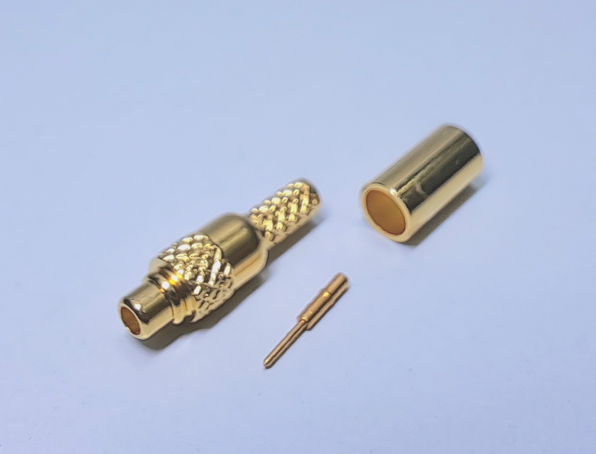MMCX Plug Crimp RG174 Gold